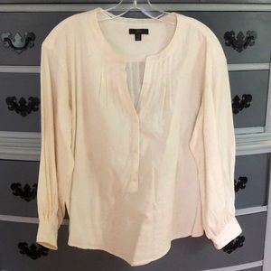 NWOT J Crew Open V-neck shirt in donegal flannel